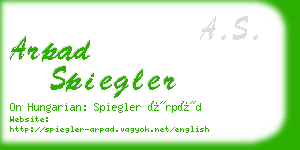 arpad spiegler business card